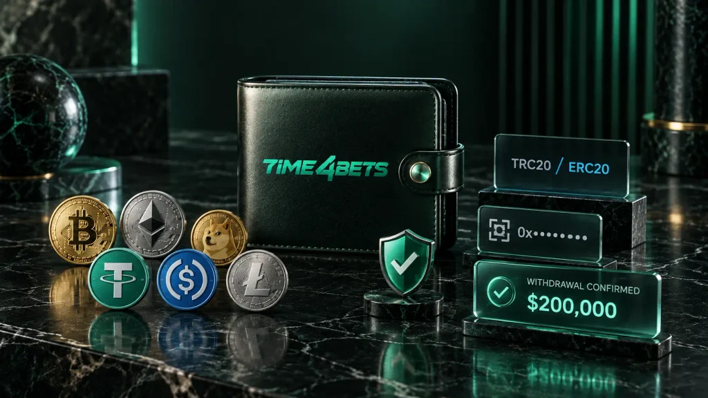 Time4Bets cryptocurrency withdrawal options