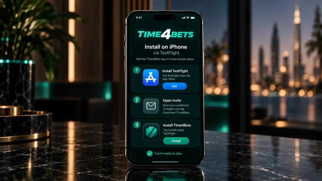 Time4Bets iPhone app installation through TestFlight