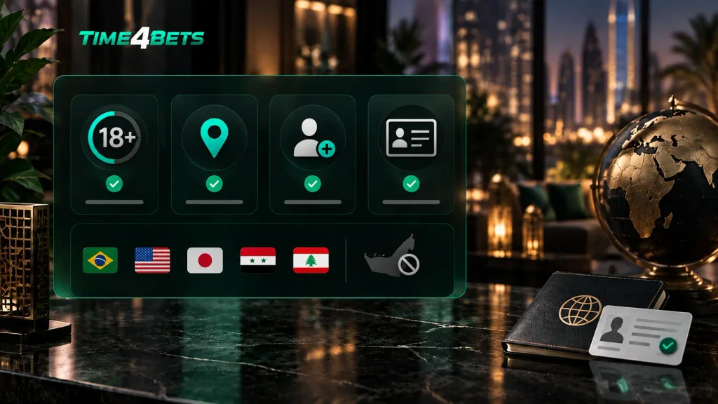 Time4Bets age and country access restrictions